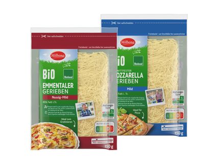 Bioland Käse, gerieben