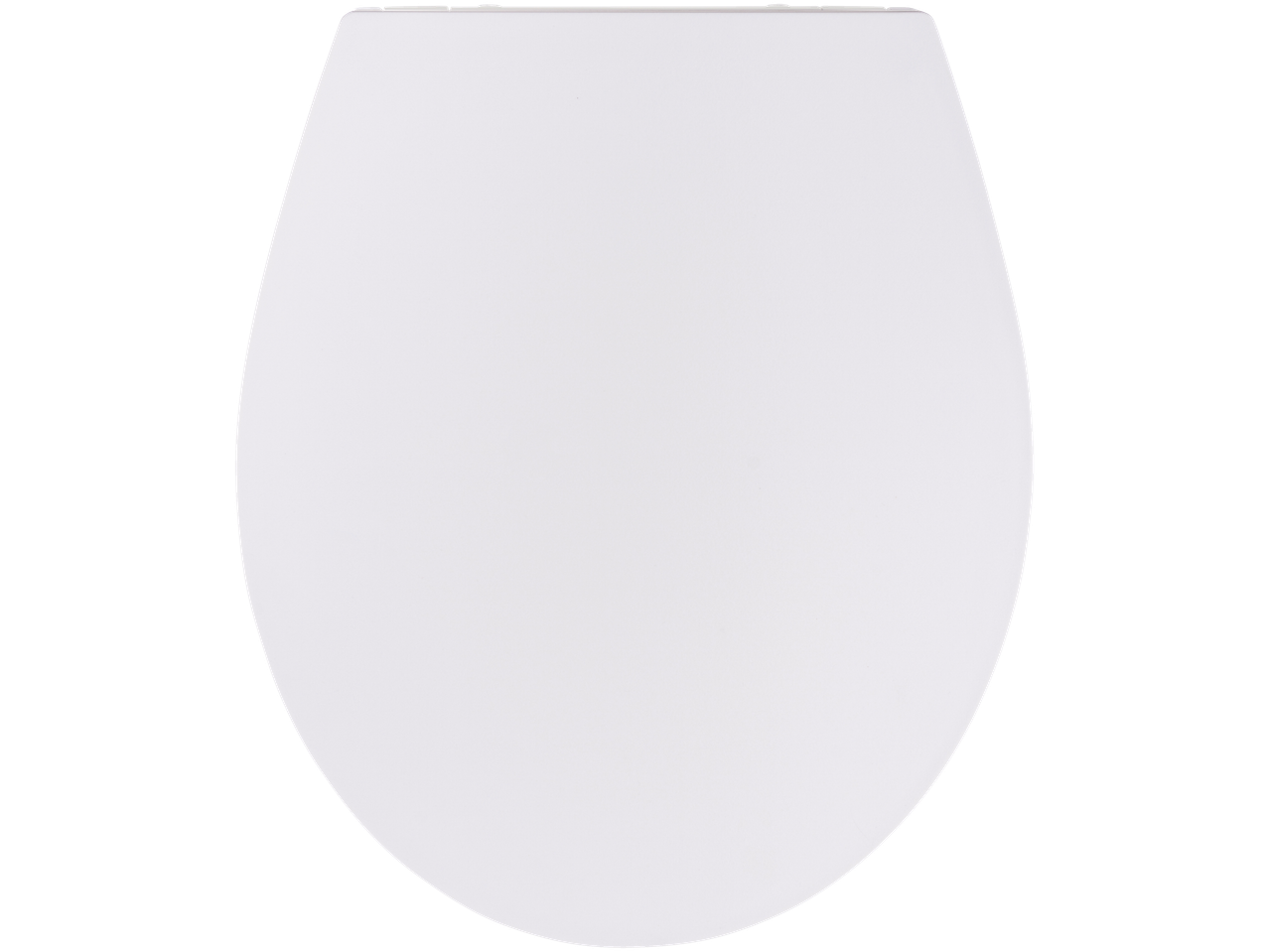 Capac de toaletă alb, oval.