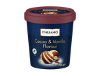 Gelado ITALIAMO sabor cacau e baunilha, 750ml.