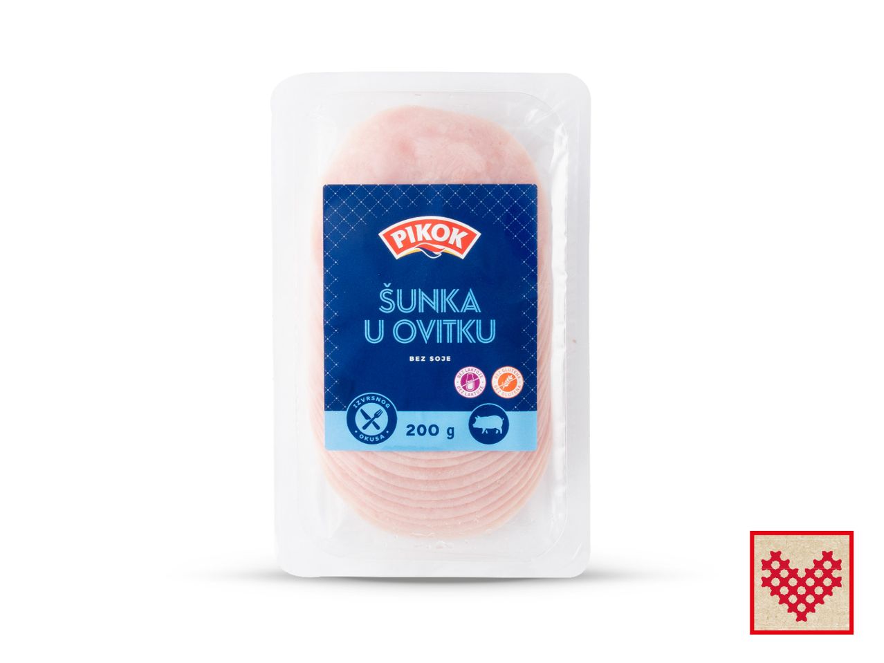 Pakiranje šunke Uvijek u plastičnoj ambalaži.