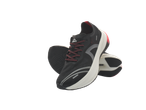 Crivit running shoes in black with red laces and white soles.