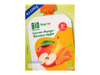Pungă Lupilu Bio cu piure de bebeluși: morcov-mango-banană-măr, de la 5 luni.