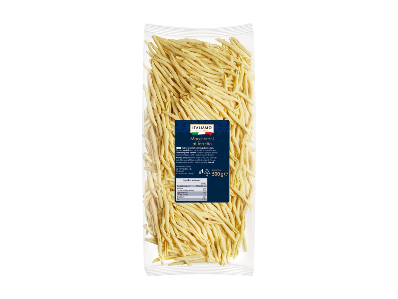Paket testenin Maccheroni al ferretto znamke Italiamo, 500 g.