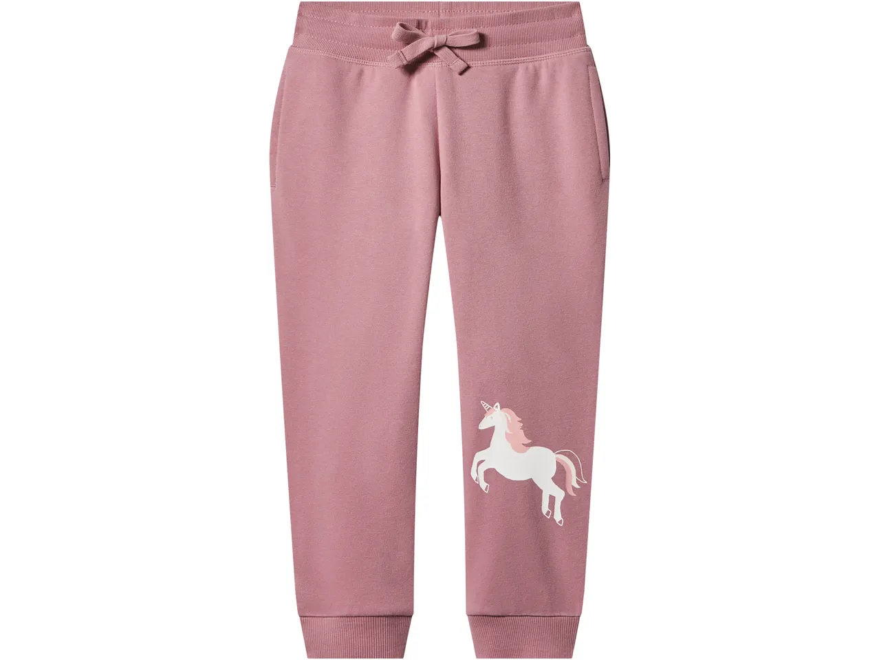 Ružičaste dječje trenirke s motivom jednoroga