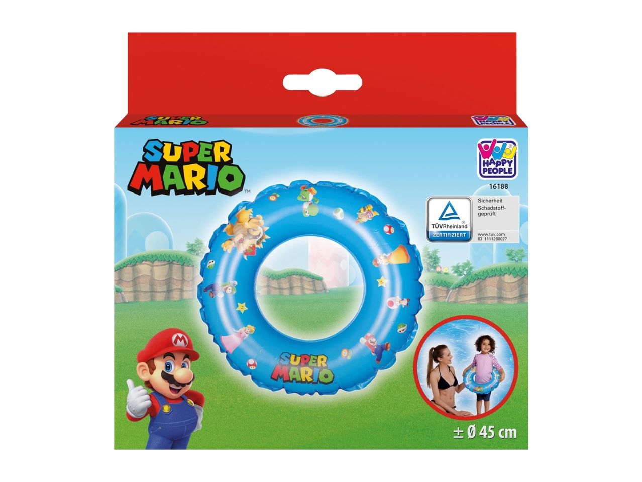 Kids' Inflatable Swim Ring - Mario