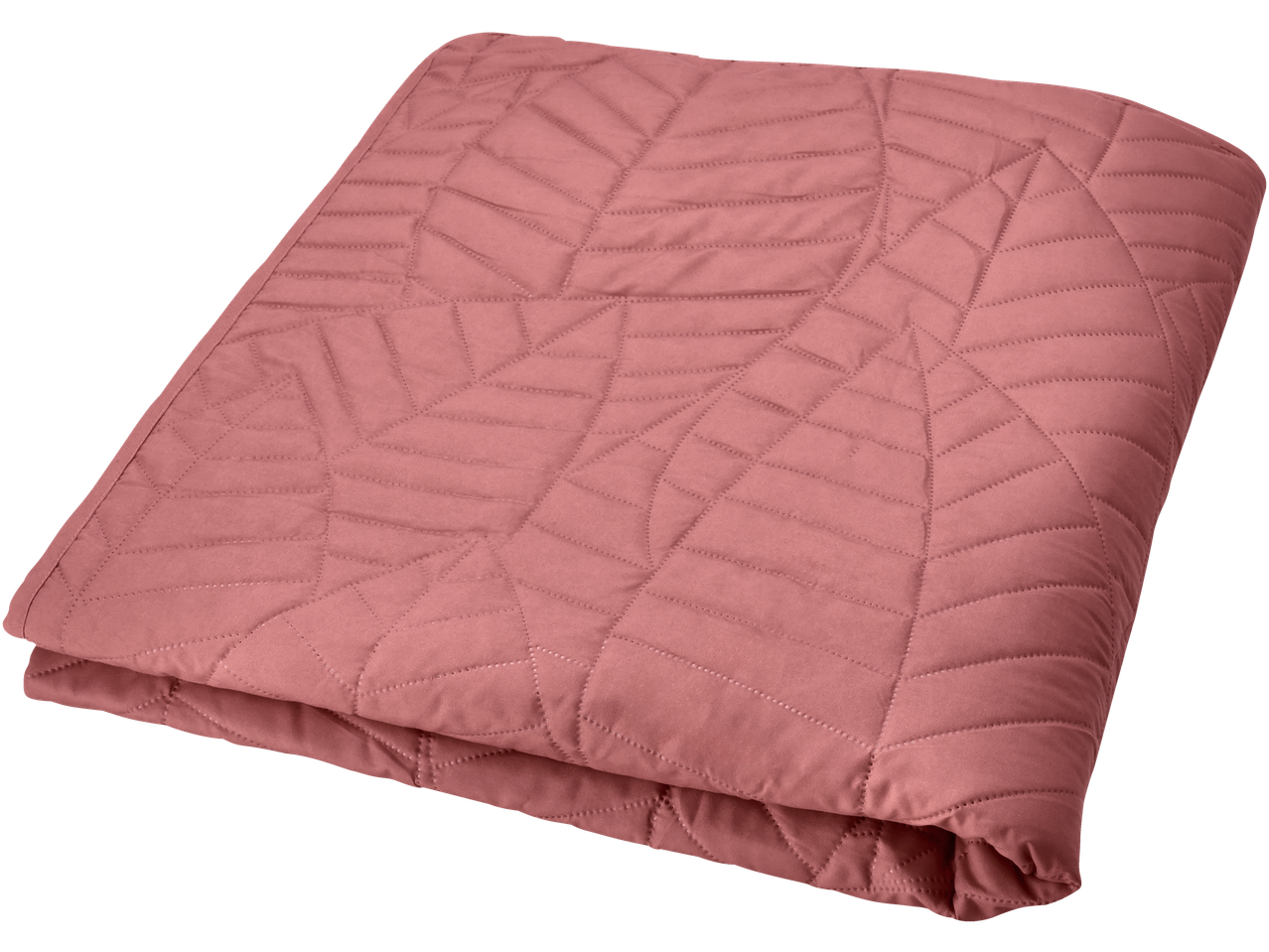 Colcha LIVARNO rosa com padrão de costura geométrica