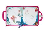 Mermaid-themed water doodle mat with a pen, featuring underwater creatures and a treasure chest.