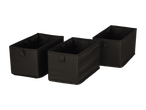 Set od tri crne W5 kutije za odlaganje