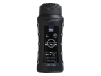 Gel de banho e champô Cien Men Black: vegano, 60% plástico reciclado.