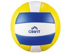 Жълто-бяло-синя волейболна топка Crivit.