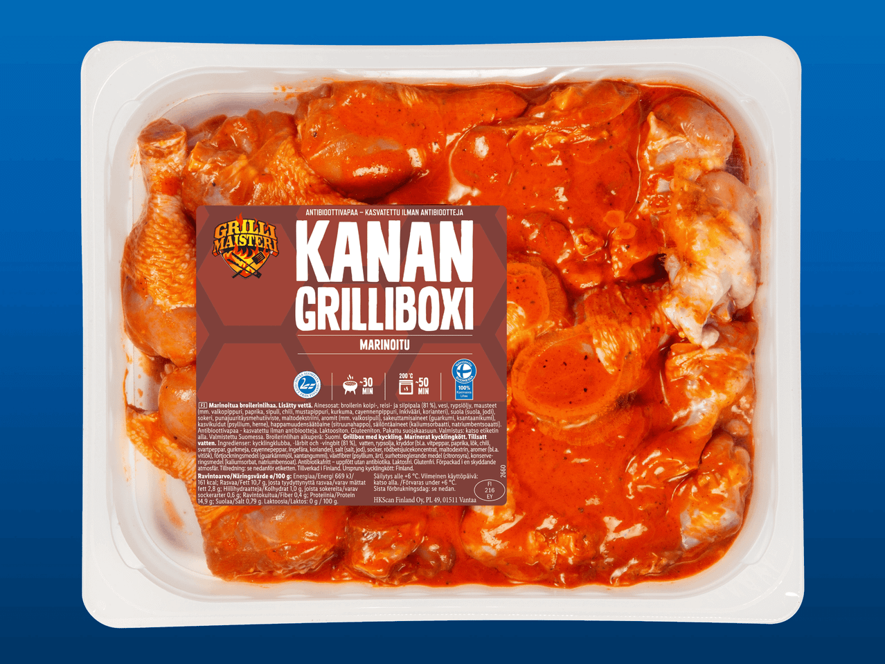 HKScan Grill Maisteri marinoidut kanan grilliboxi.