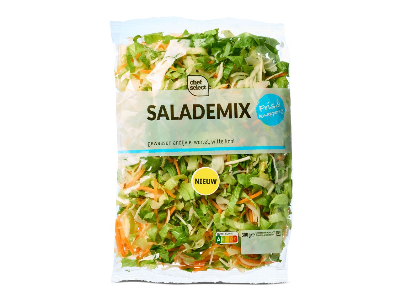 Chef Select Salademix: kant-en-klare salade met sla, wortelen en kool.