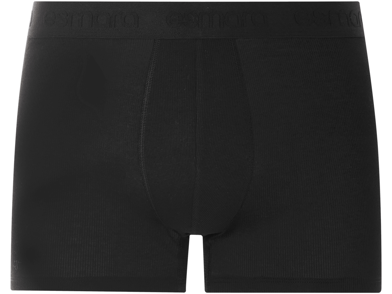 Esmara svarta boxershorts i ribbstickad bomull.