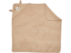 Lupilu baby hooded towel with a bear face design