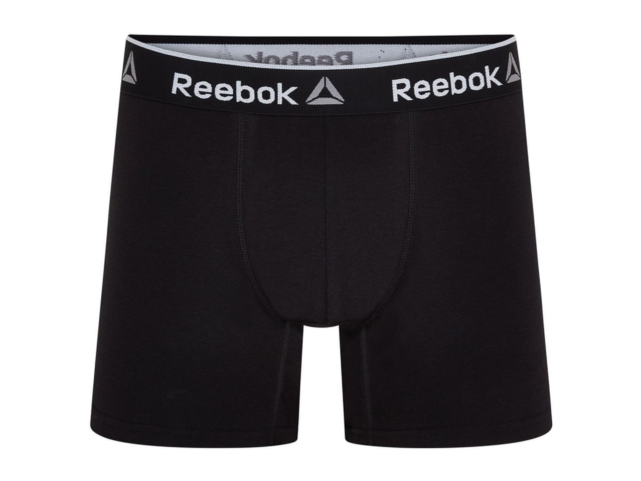 Black Reebok boxer shorts.