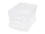 Clear plastic storage container.