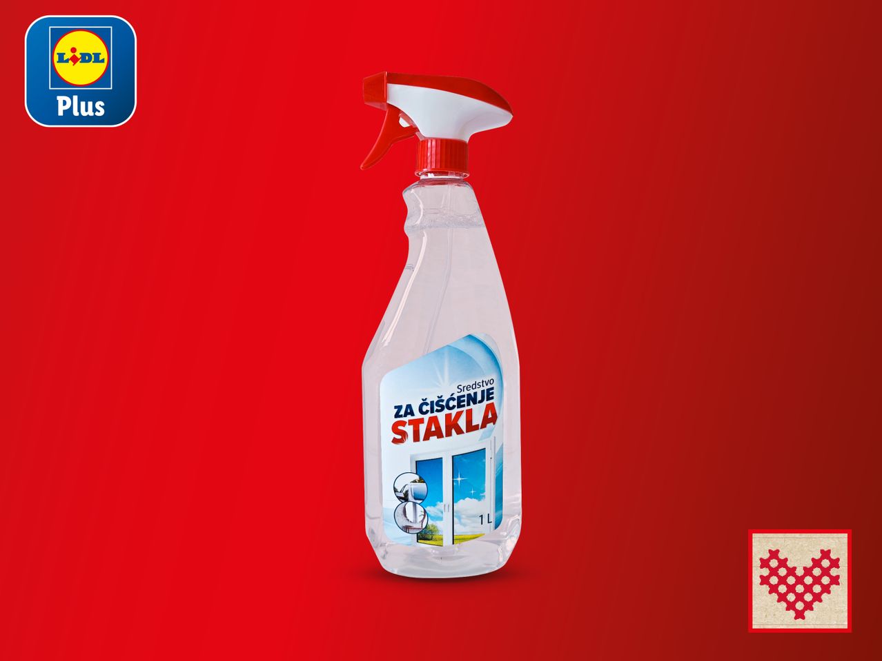 Lidl Plus sredstvo za čišćenje stakla u spreju.