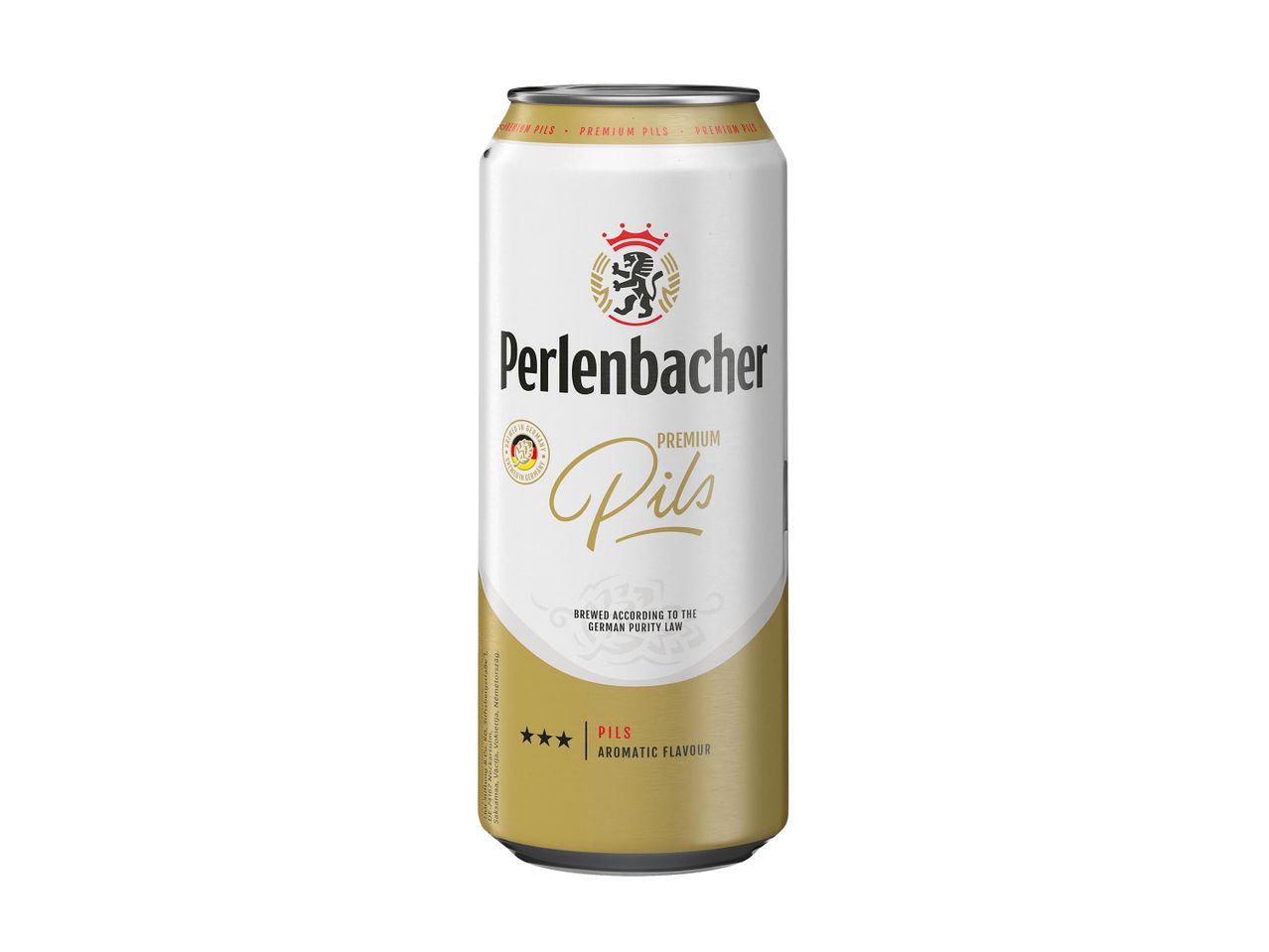 Perlenbacher Premium Pils sör konzervdoboz.