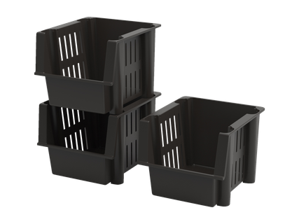 LIVARNO home Stapelkorb-Set, 3-teilig