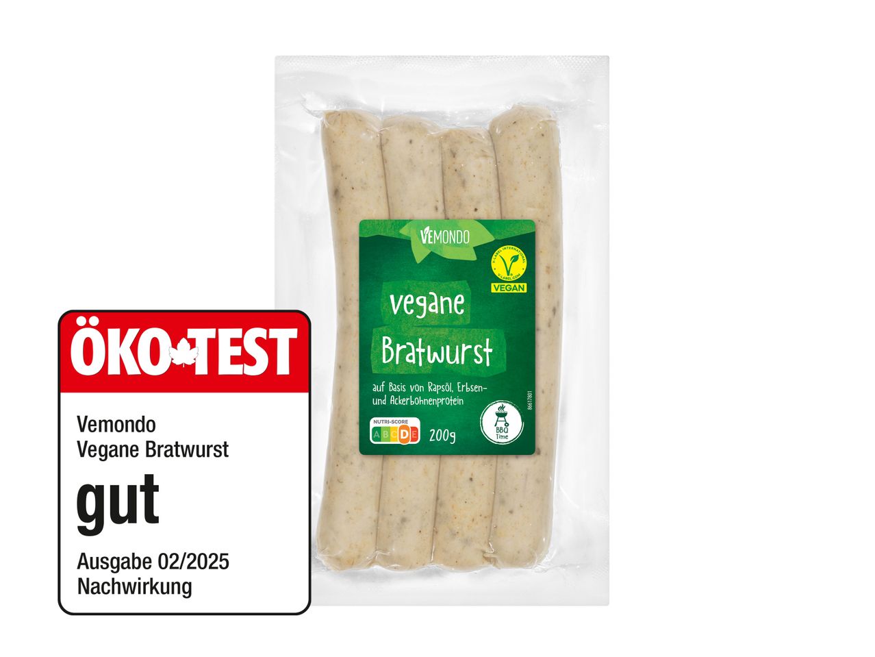 Vemondo vegane Bratwurst im Packung.