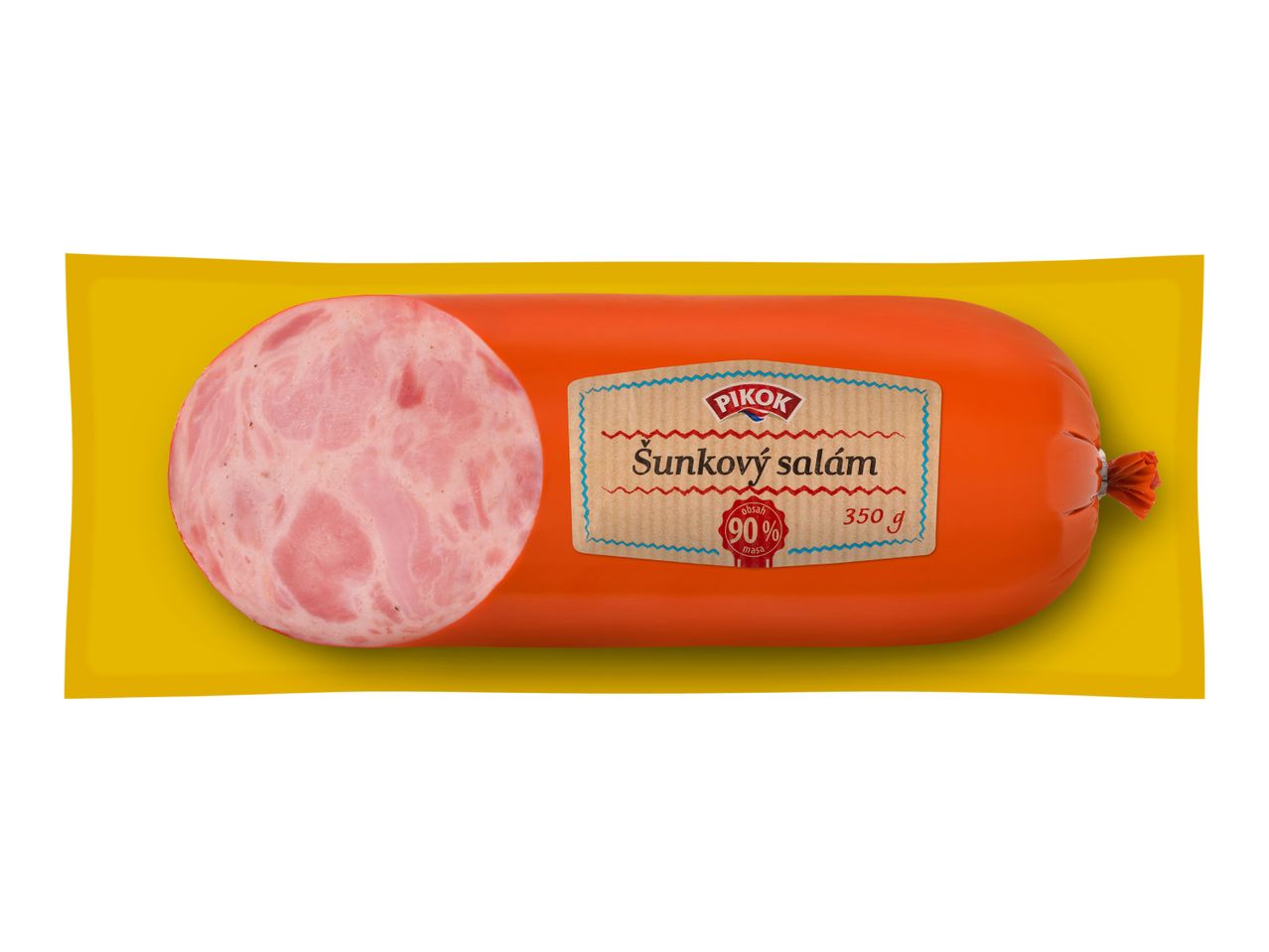 Pikok Šunkový salám: 350 g šunkového salámu v obalu.