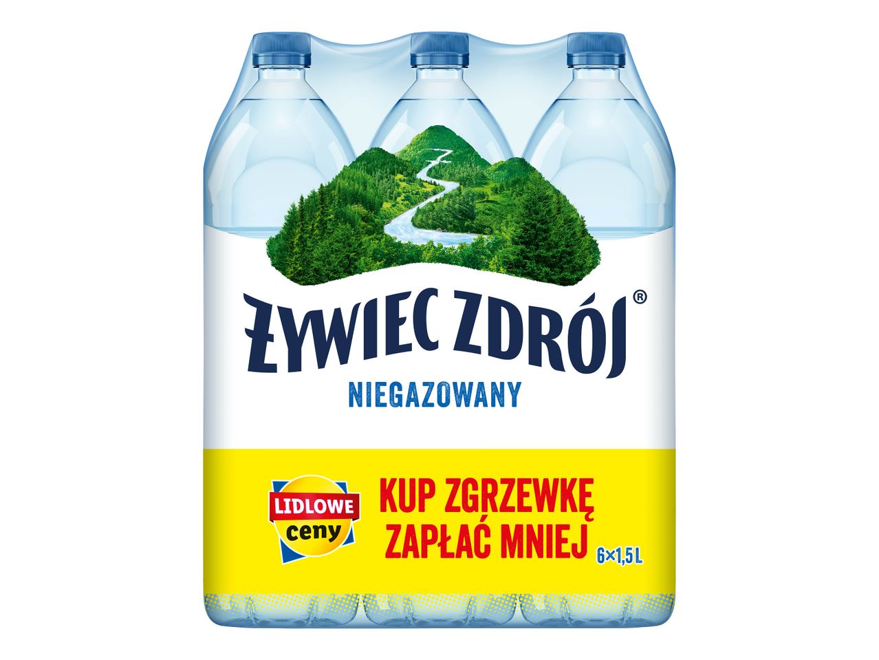 ŻYWIEC ZDRÓJ Woda źródlana mocny gaz* lub niegazowana