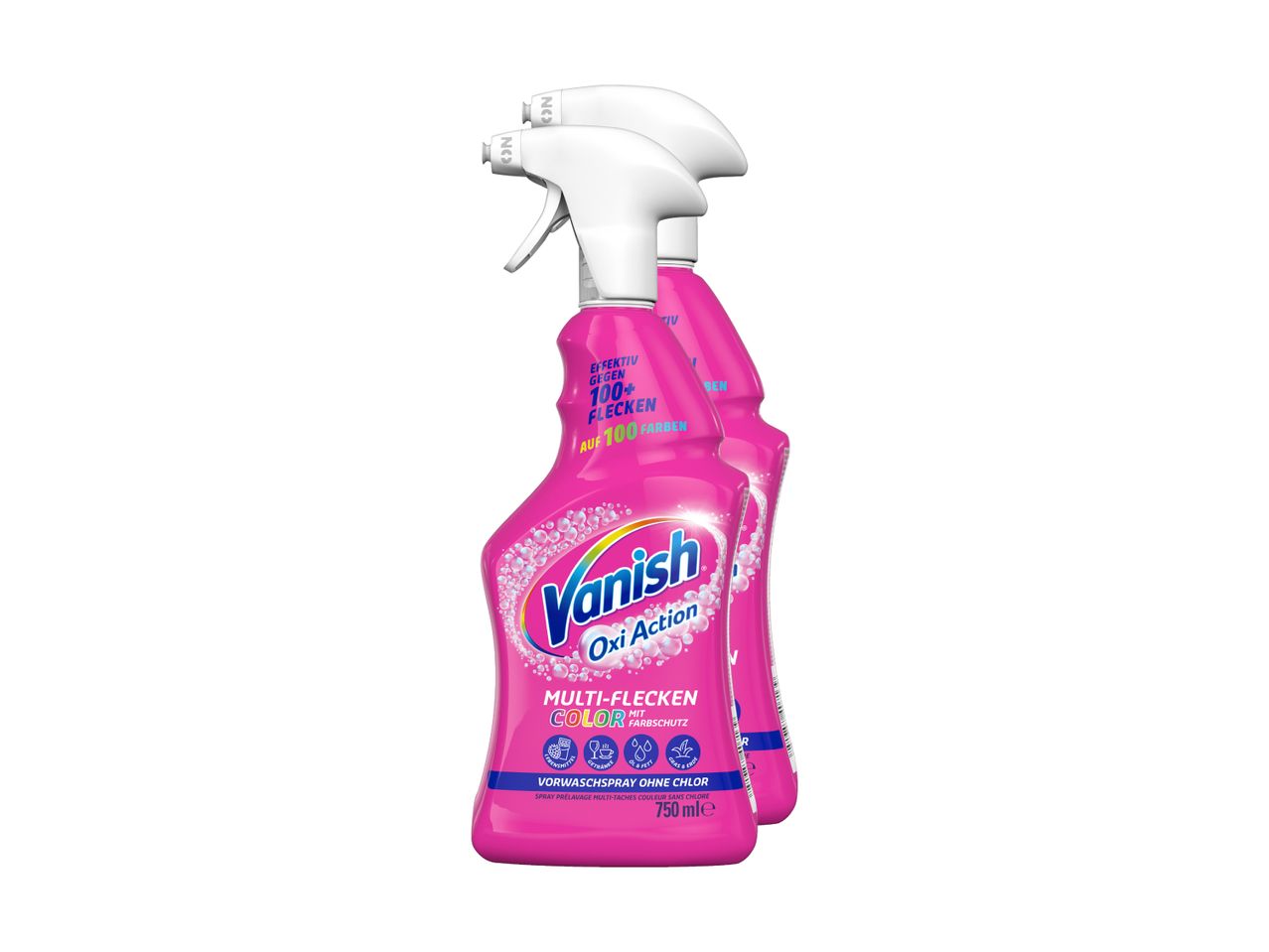 Deux vaporisateurs nettoyants pour surfaces Flash désinfectants rose.