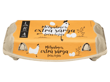 Friss, extra sárga tojás