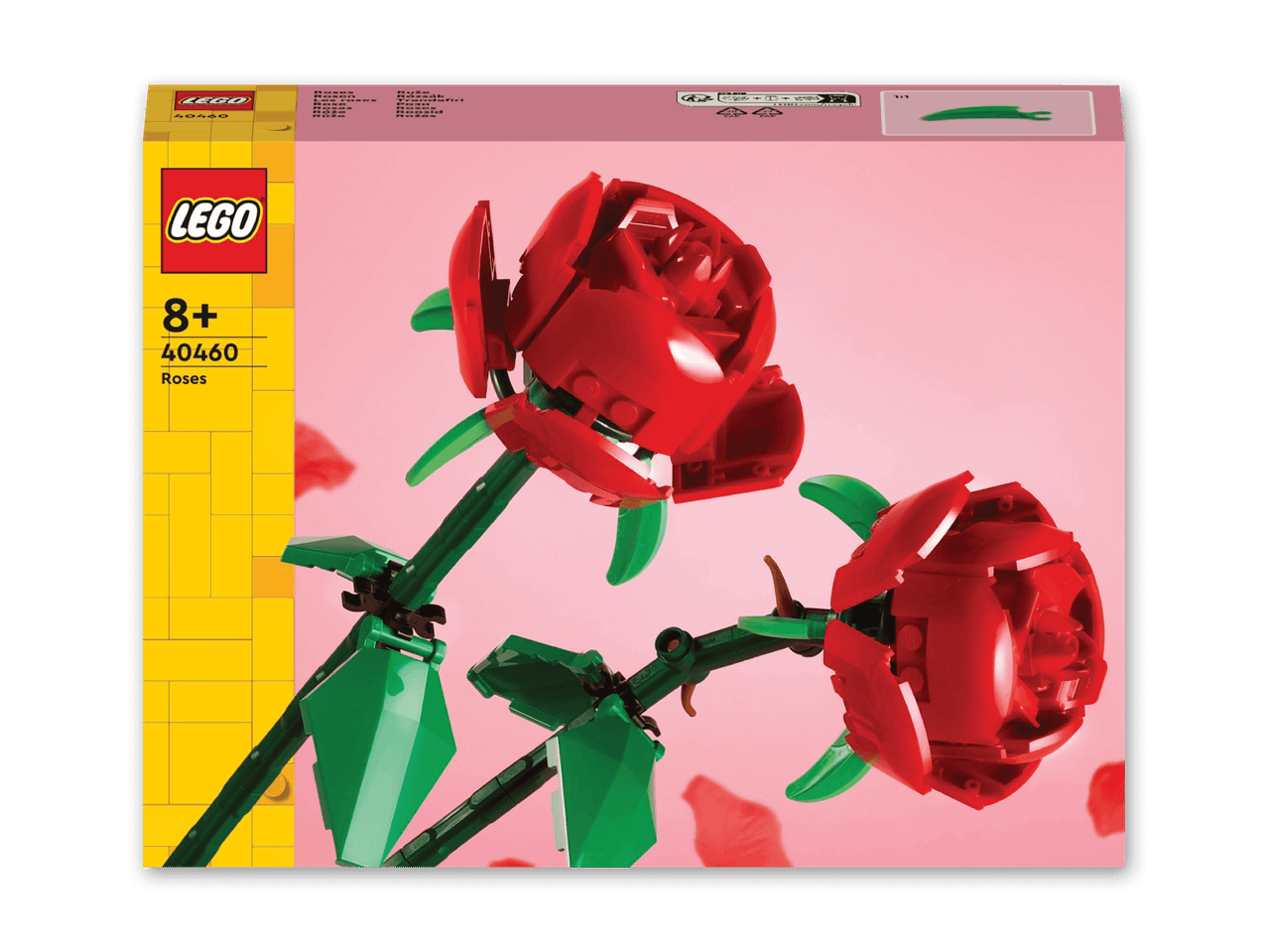 LEGO Blumen-Set mit zwei roten Rosen.