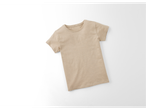 Tricou bej cu mâneci scurte.