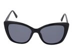 Black cat-eye sunglasses with dark lenses