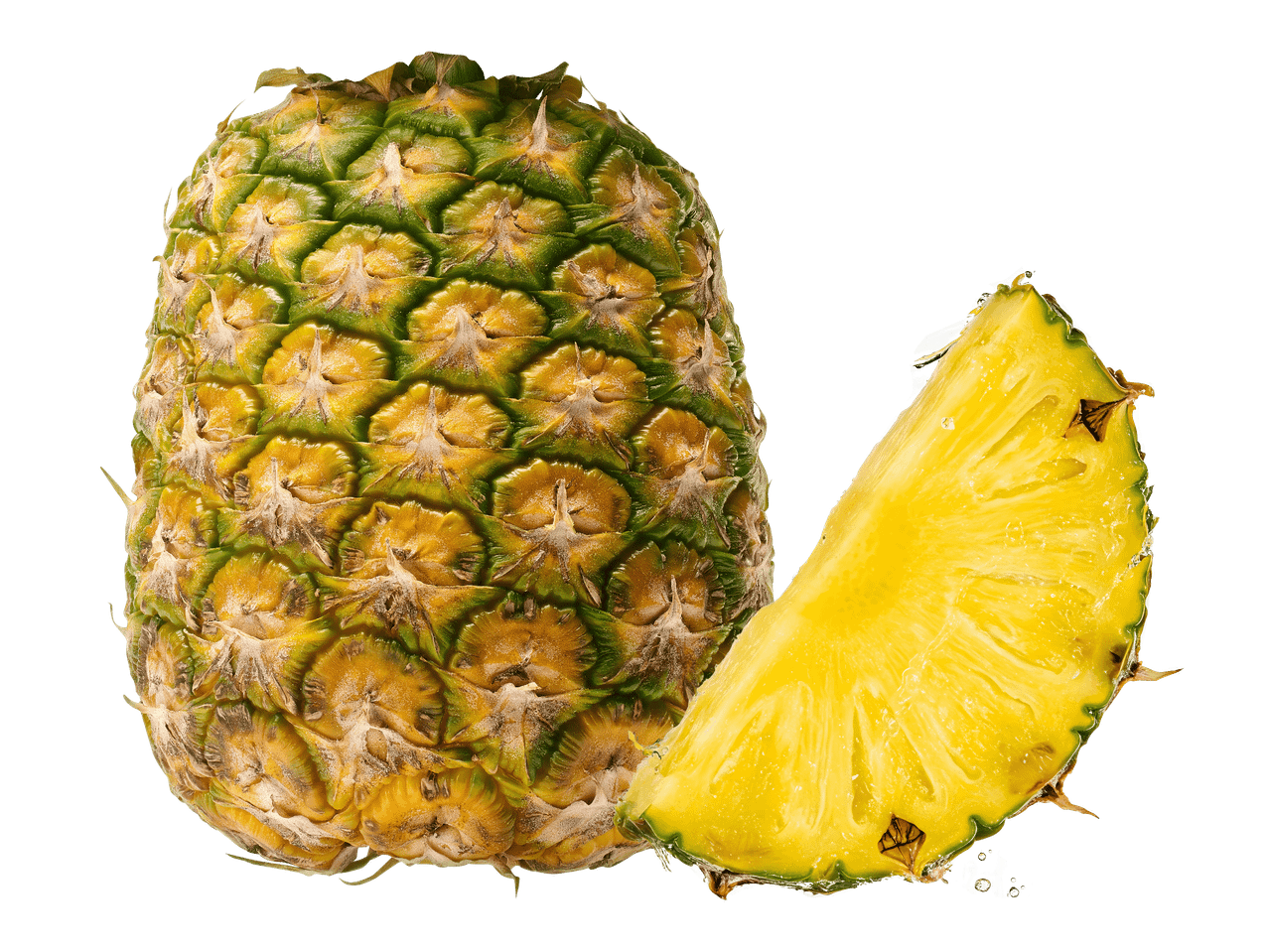 Ananas ja sen siivu.