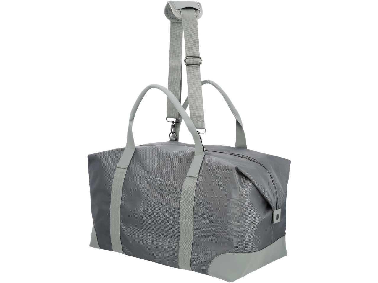 Esmara grey weekend bag with shoulder strap and handles