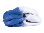 Half blue, half white modeling clay.