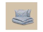 Blue floral patterned duvet cover and pillowcase set
