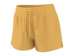 Yellow women's shorts with a drawstring waist