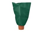 Green winter plant protection cover on a potted plant