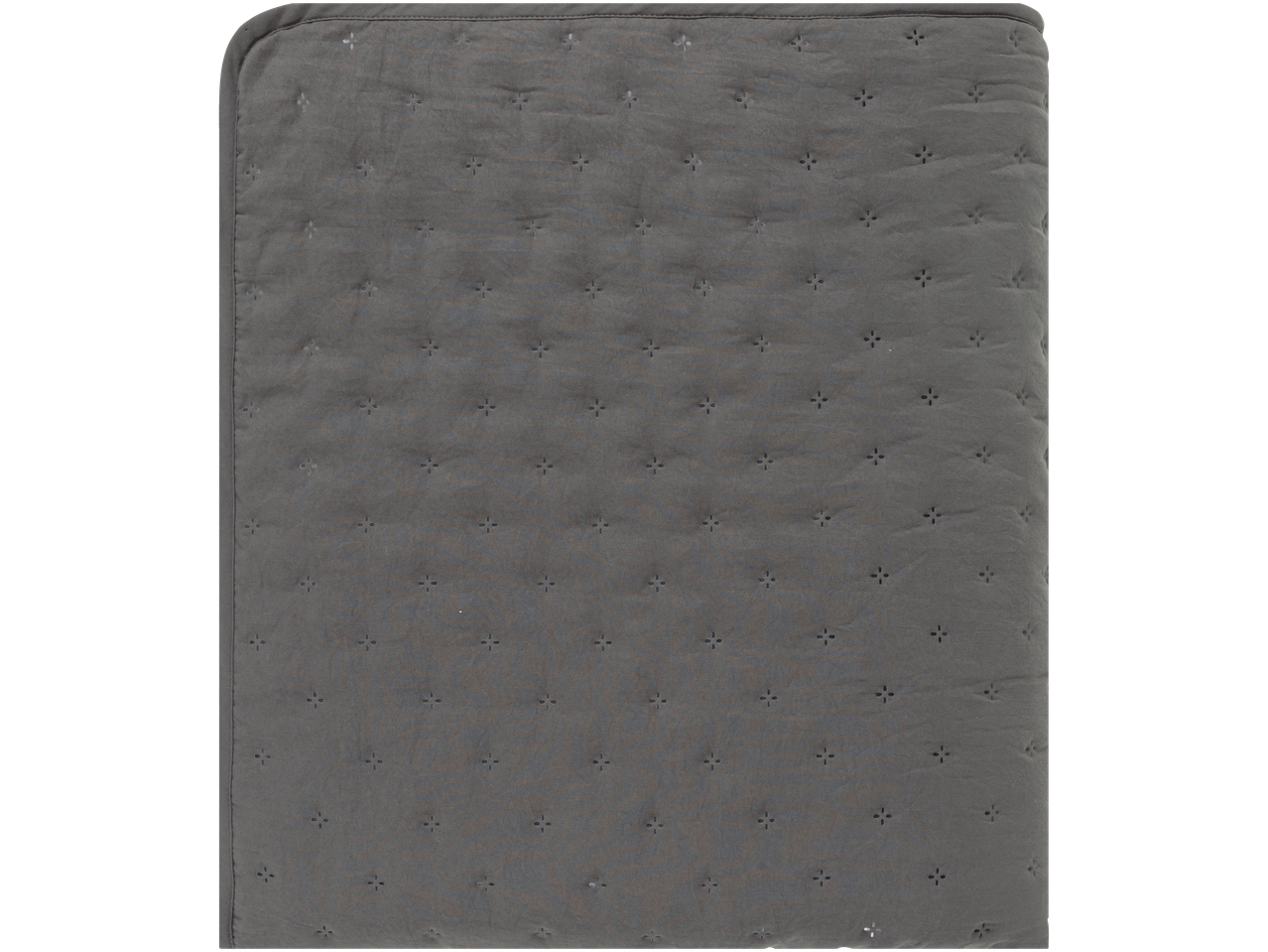 LIVARNO home gray bedspread with embroidered floral pattern