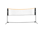 Filet de badminton Crivit avec bord supérieur orange.
