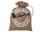 LIVARNO HOME® dovanų maišelis iš džiuto su užrašu „SPECIAL DELIVERY FROM THE NORTH POLE“