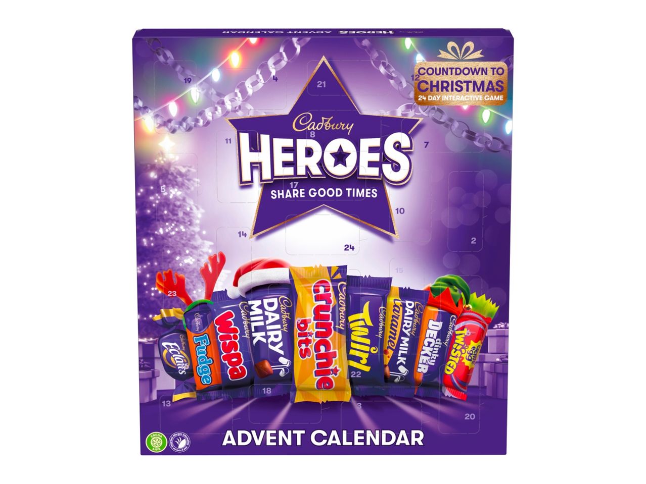 Go to full screen view: Cadbury Miniature Heroes Advent Calendar - Image 1