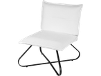 LIVARNO home white upholstered chair with black metal legs
