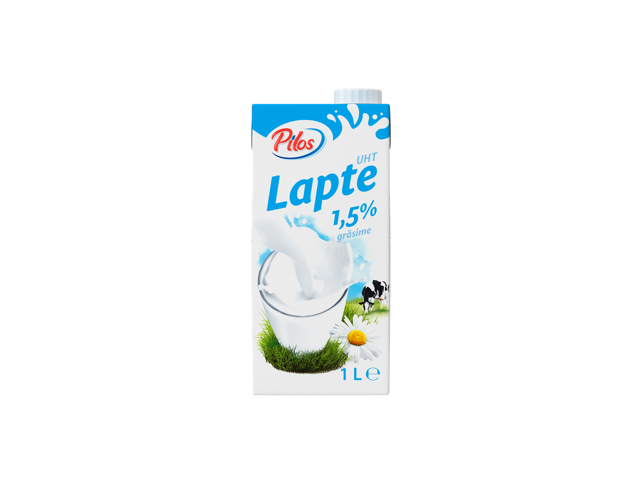 Pilos Lapte UHT 1,5% grăsime, 1L