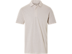 Beige poloshirt van linnen.