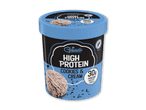 Bæger med højprotein is med cookies & cream smag, der indeholder 30g protein pr. kop (500ml).