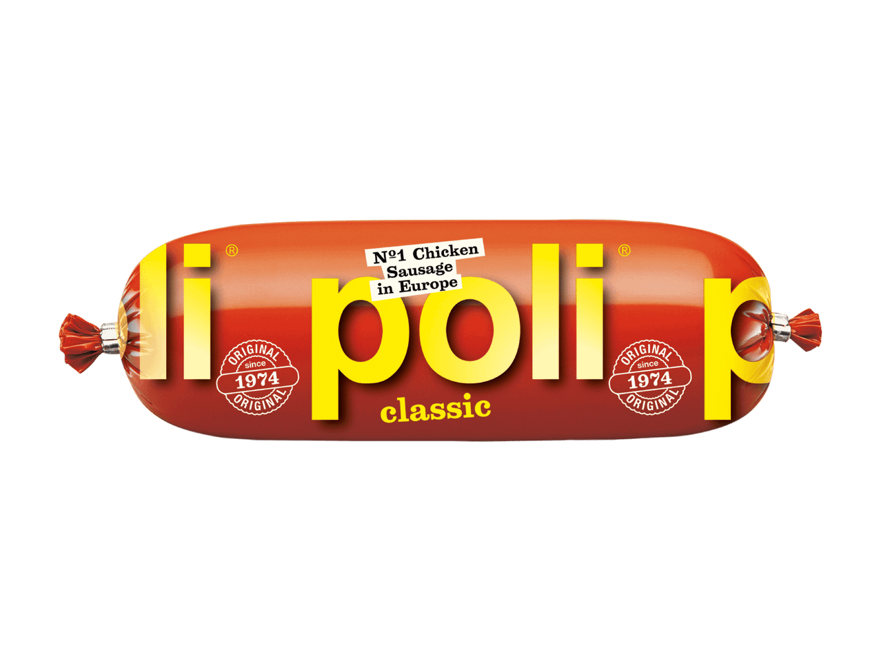 Lipolip Classic: Die Nr. 1 Hähnchenwurst Europas seit 1974.