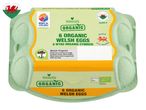 6 Woodcote organic Welsh eggs, RSPCA assured.