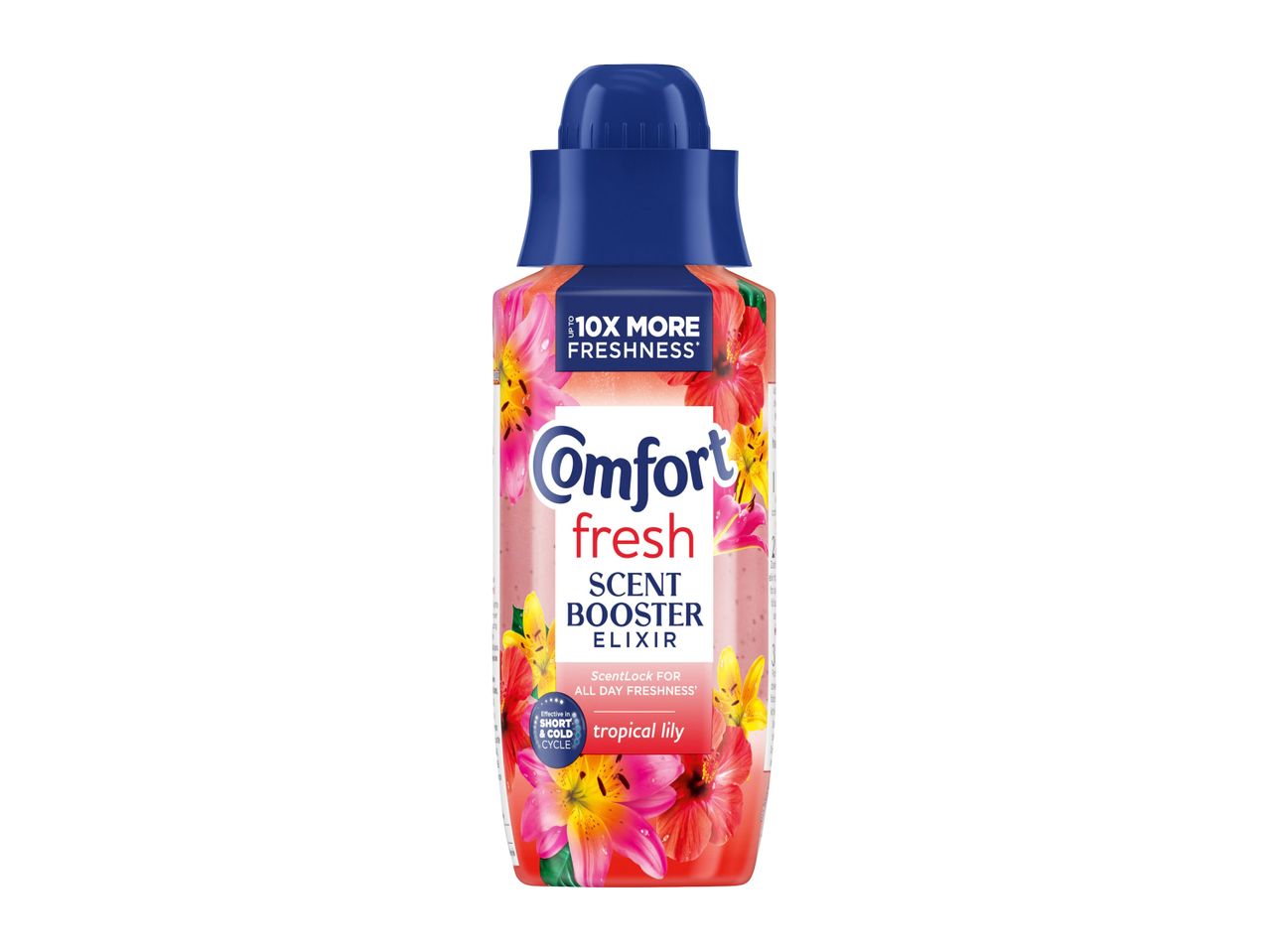 Comfort Fresh Scent Booster Elixir in Tropical Lily scent.
