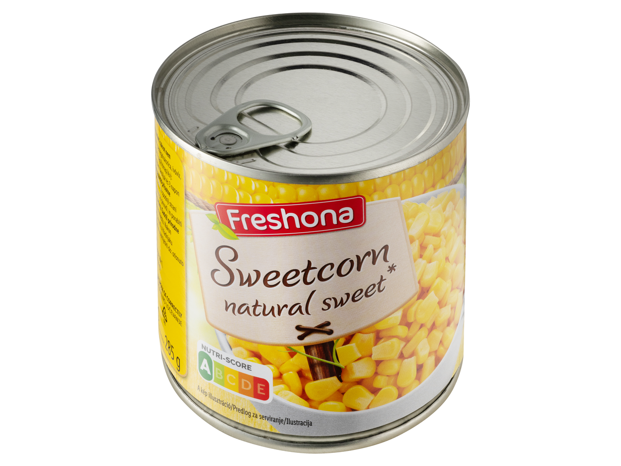 Freshona csemegekukorica konzerv Nutri-Score A jelöléssel