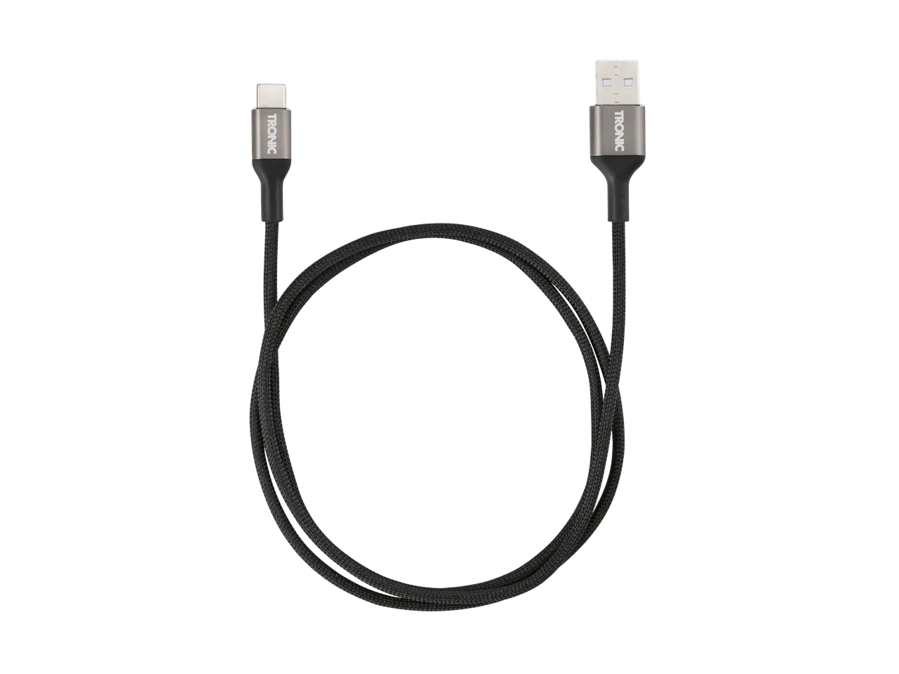 Μαύρο καλώδιο USB-C σε USB-A με την επωνυμία TRONIC